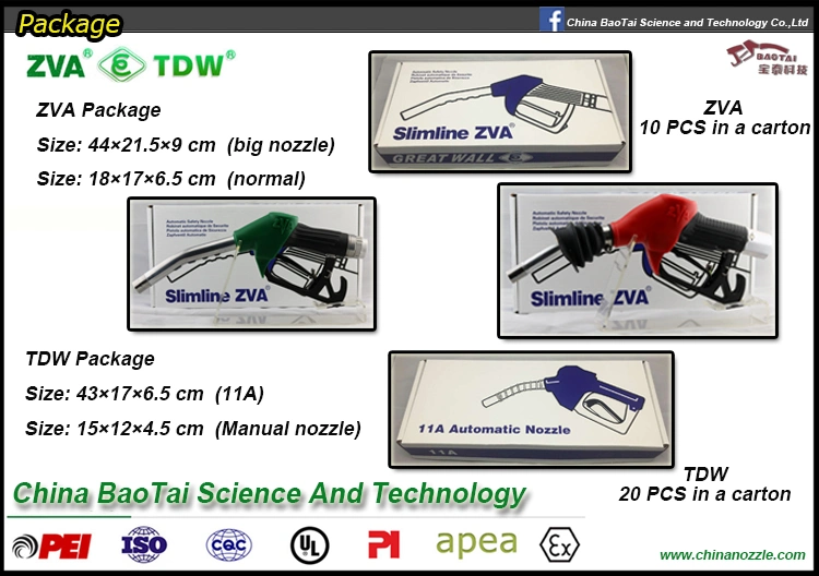 New DN19 Zva2 Elaflex Slimline 2 Automatic Fuel Nozzle for Gas Station