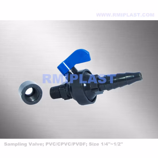 플라스틱 PP Pph PVDF CPVC UPVC PVC 실험실 밸브/공기 방출 릴리프 밸브/압력 방출 밸브/배기 밸브/샘플링 밸브/콕 밸브 JIS DIN ANSI Pn10